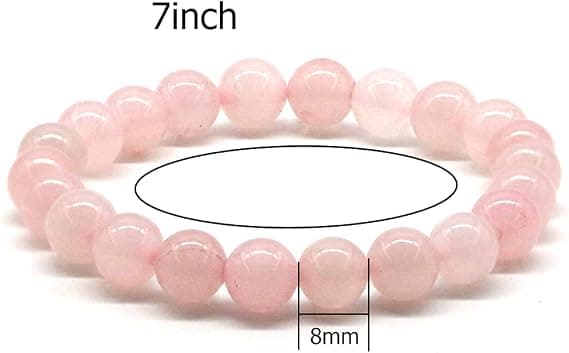 Rosenkvarts Armband Natursten Pärlor Armband Litoterapi i