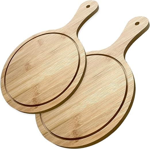 8 & 10 inch Pizza Board Practical Pizza Plate Round Pizza Plate Bamboo