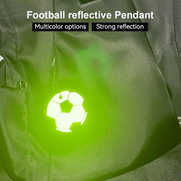 Reflekterande hängen, 20-pack säkerhetsreflexer för barn, fotbollsreflekterande nyckelring