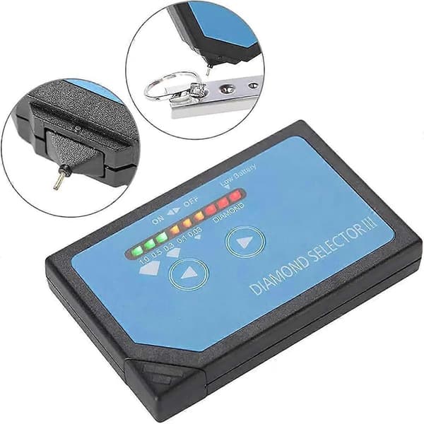 Bærbar Gem Tester, Ædelstenstester med LED-indikatorlys & Touchskærm, Nøjagtig Test og til