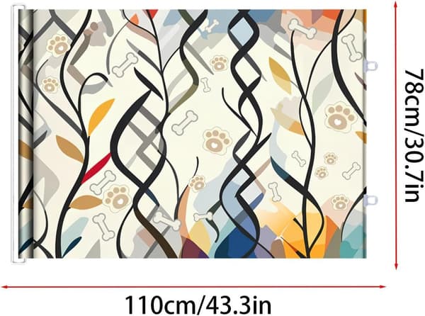 Uttrekkbar sikkerhetsgrind Bohrfritt justerbart sammenleggbart dyregjerde 78x110cm - 78x110cm