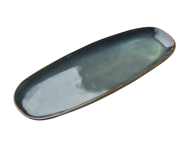 Tarjoiluvati Posliini BASIC Nature 35,5x14 harmaa 1kpl