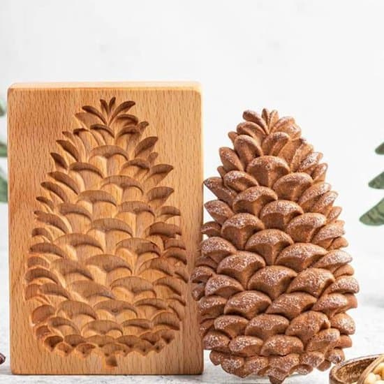 Træ cookieforme - 3D udskårne dyre cookieforme - Nemme at fjerne - Holdbare cookieforme - Til bageentusiaster - 2-pak
