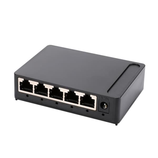 UVERBON 5-port Gigabit Ethernet Switch - RJ45 Hub - Flow Control - 10 Gbps