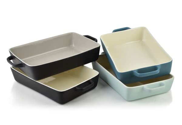 Ovnfast fad Porcelæn BASIC Rektangulær 30x20x7 cm Farvemix 1 stk