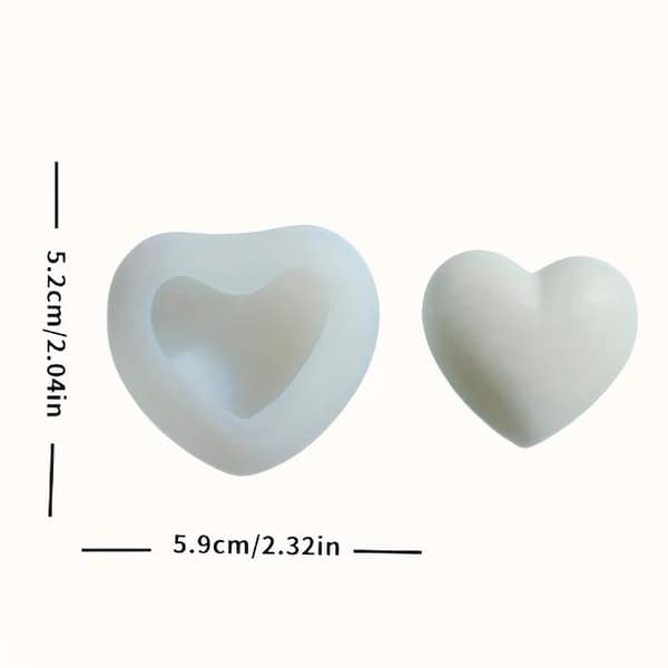 Hjerteformet silikoneform D