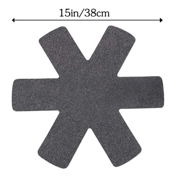 5-pack Pan Protector 15 inch wide stackable Pan Protector - Prevent scratches, separate and protect your dishes, grey