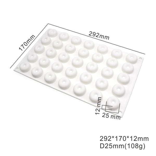 Mini Donut 35 Silikoneform Chokoladeform Pralineform
