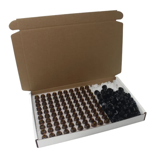 100-pack Amber Glass Bottle Small Brown Liquid Sample Vial 100 pcs 1ml Small Amber Sample Vial