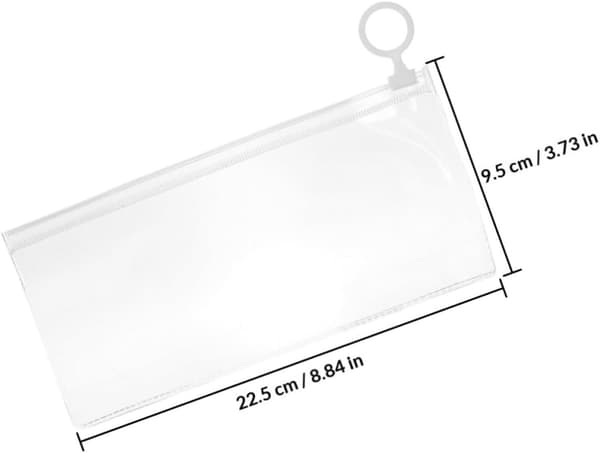 bärbart pennfodral med dragkedja PVC transparent 30 st förpackning -