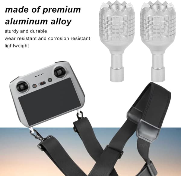 Drone-fjernkontrollspaker, 2 stk aluminiumslegering sølv CNV Ma