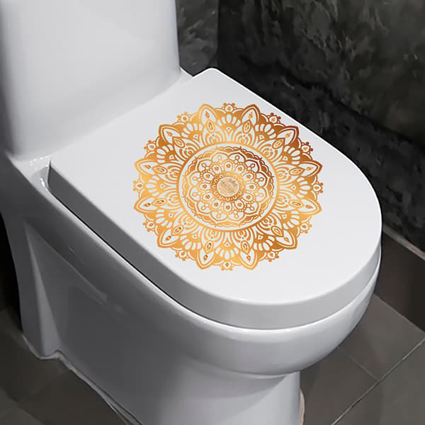 Kultainen kylpyhuonetarra vedenpitävä wc-istuin wc-tarra