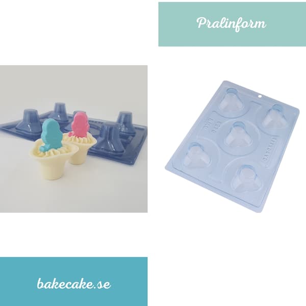 Pralineform Kop Chokoladeform - BWB 9458 - Special 3-delt form Transparent transparent