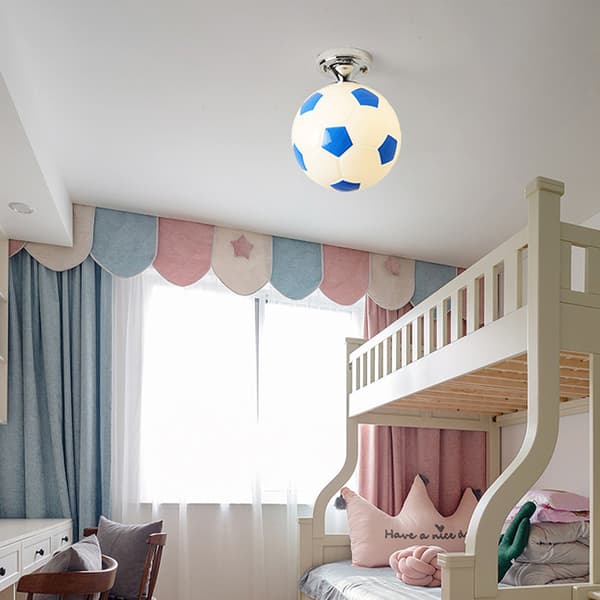 Fodbold LED Loftslamper Fodboldlampe med Sort