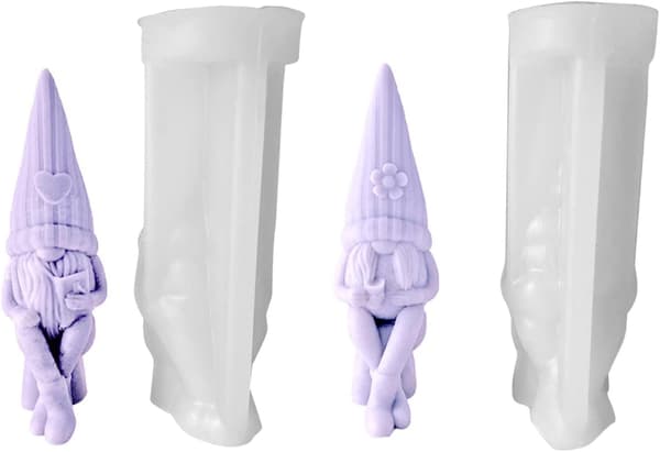 Valentinsdag silikonform, epoksy gipsdverg Gnome E