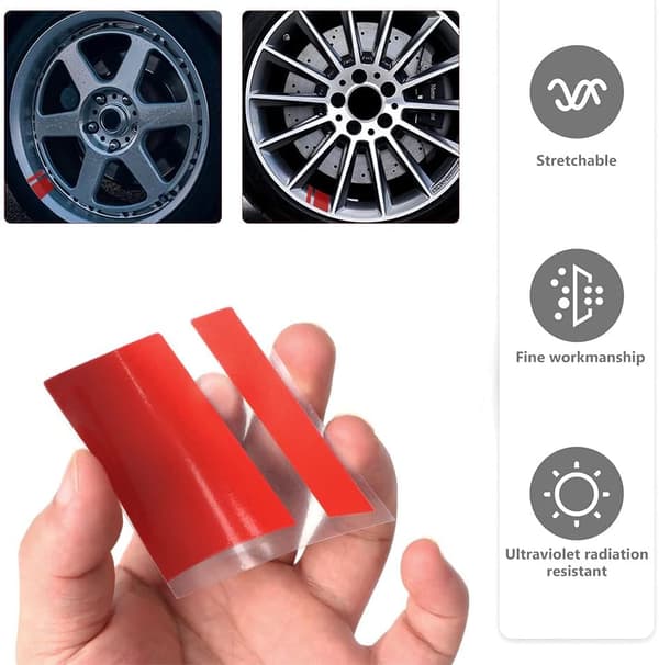 Hash Stripe Wheel Decals for 18-21 Inch Wheels, 6 pcs Reflective