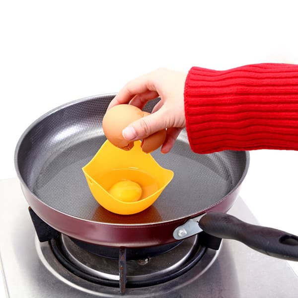 Silikon Egg Cooker Sett med 4 Perfekt for Posjerte Egg Komfyrtopp Matlaging