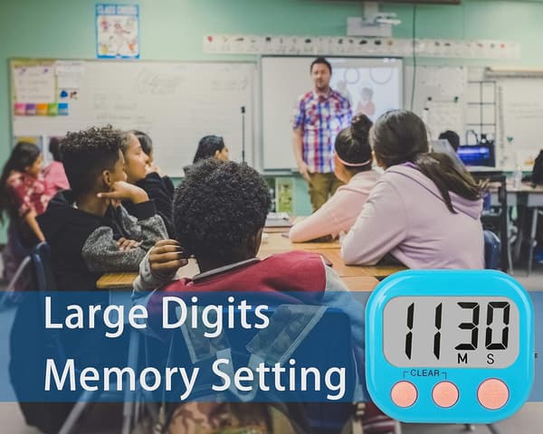 Klasseromstimer for lærere og barn, stor magnetisk digital timer 2