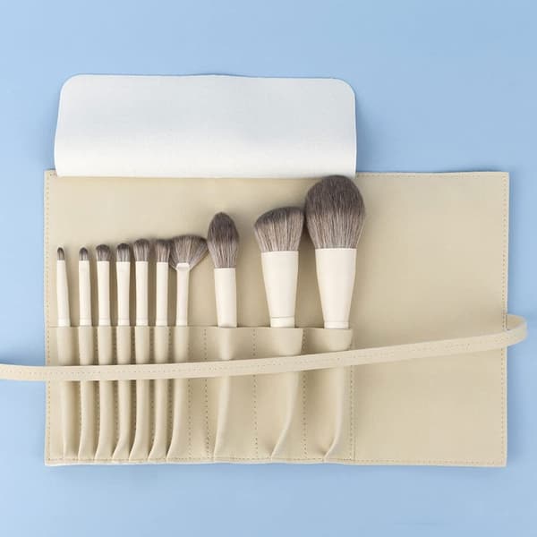 10 stk Makeup Børstesæt Lilla Professionel Blød Blush Børste
