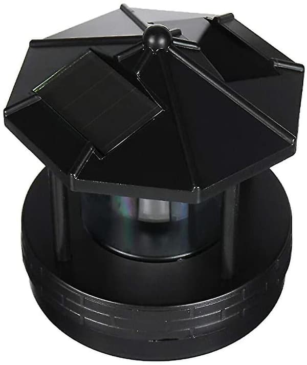 Solar-driven LED-roterande fyrljus för trädgård, gräsmatta och utomhusdekoration