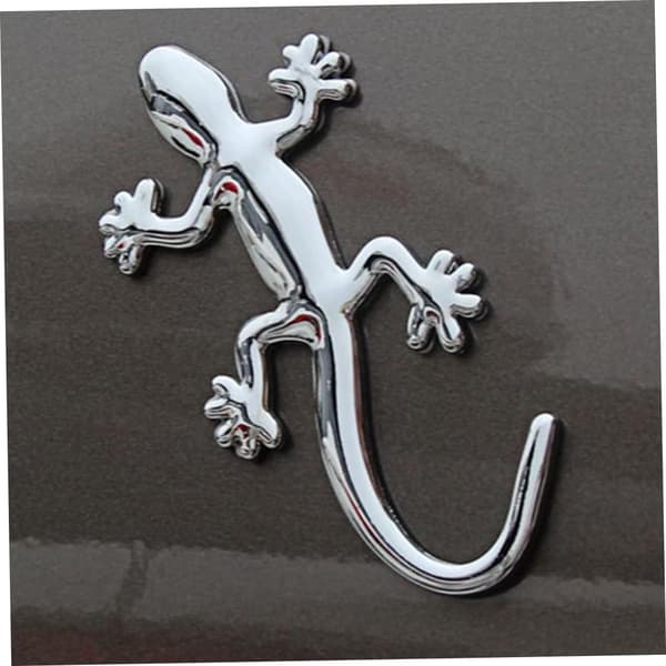 Stjernelogo Gecko Metal 3D Bilmærke Emblem Dekal Solid Bilmærke