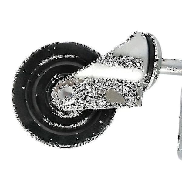 4-inch Heavy Duty Rubber Cushioned Spring Loaded Gate Wheels Roller Wheel with Spring for Home Gate (1 pc, Black)