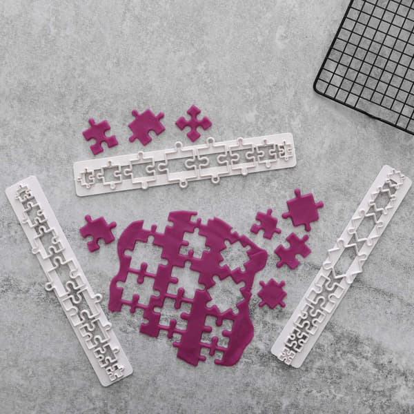 Pussel + Hexagon Utstickare | 6-pack Transparent transparent