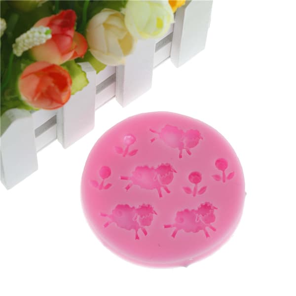 Dyr får & blomster solsikke silikone fondant 3D form C