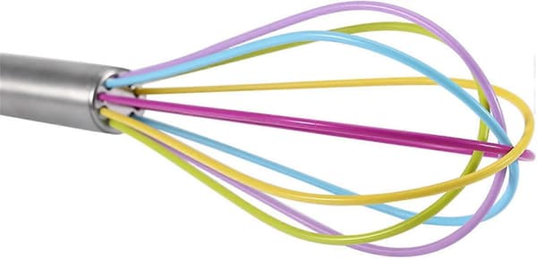 Manual Silicone Whisk, Manual Egg Beater, Durable Kitchen Utensils, Baking Tools, Cake Baking Utensils, Mixer, 30 cm