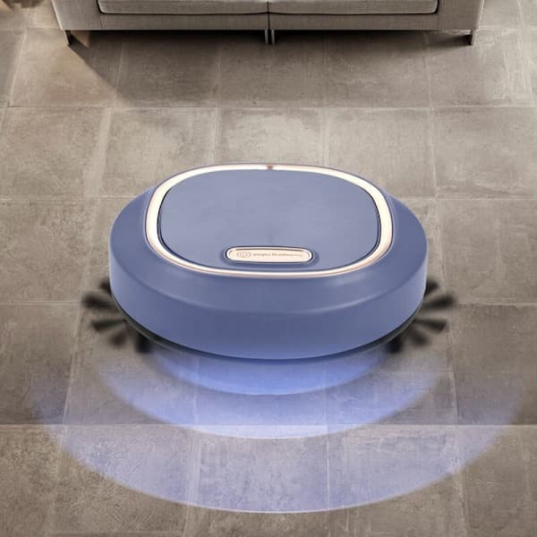 Robot Vacuum Cleaner, Strong Suction, Super Thin Robot Vacuum Cleaner Intelligent Automatic Rechargeable Robot Cleaner Blue