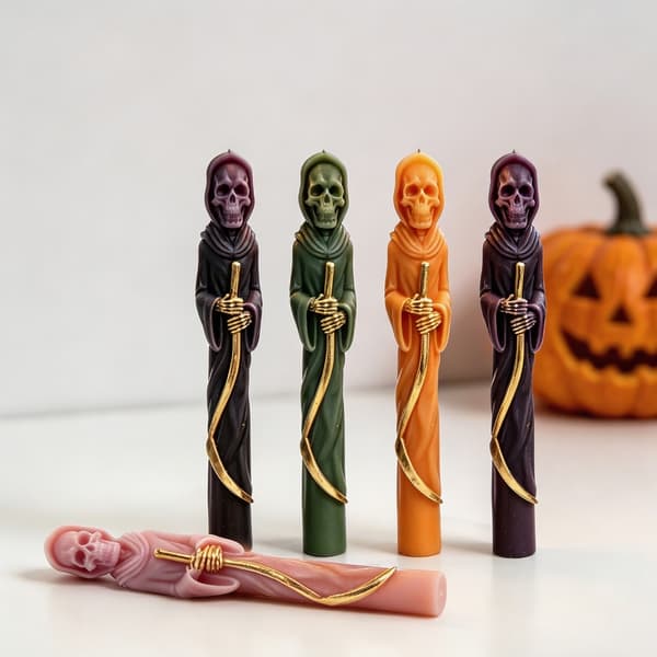 Halloween søjlelys silikoneforme kranieformede silikoneforme til bagning