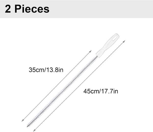 Avløpsrensebørste, Fleksibel 45 cm Vaskerensbørste for