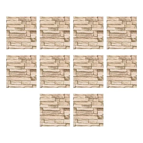 7.3D 3-dimensional Wall Decals Self-adhesive Wallpaper Anti-collision Decorative Decals 10 pcs
