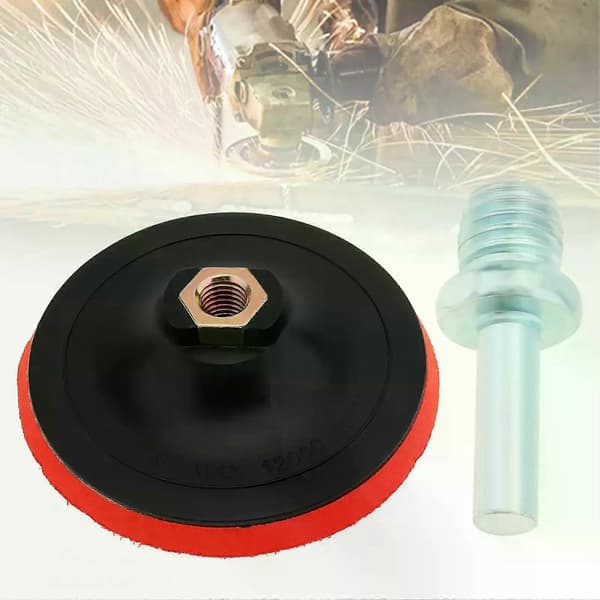 Gaibosi 125mm Polishing Pad Lightweight Hook Loop Backing M14 Drill Attachment Sanding Disc for Angle Grinder Disc with Adapter