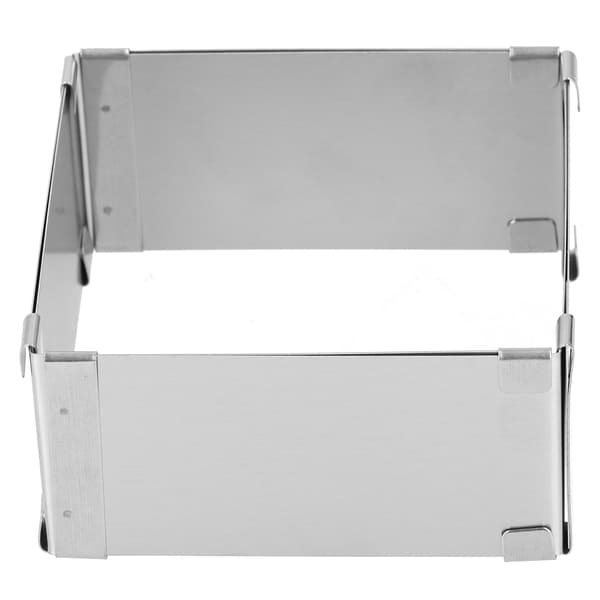 Rustfri Firkantet Moussering Justerbar Kakeform DIY Bakeverktøy 10 til 18cm