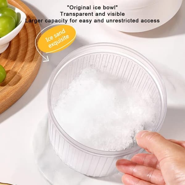 Shaved Ice ismaskin isknuser med 2 stk isbitbrett Vit white