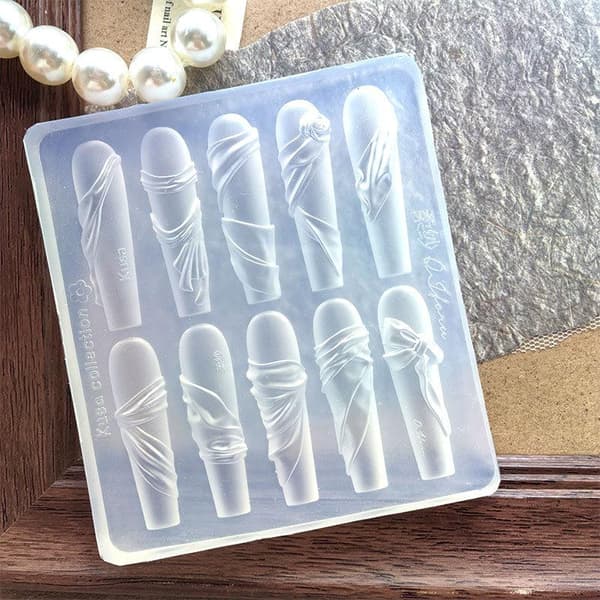 Mjuk Silke Nail Art Form DIY Hög Transparens Bandmönster 3