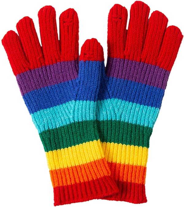 Generiske vinterhandsker touchscreen handsker stribede vinter herre dame -