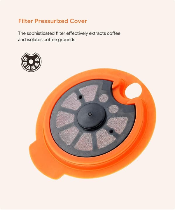 Bosh Tassimo Coffee Capsule Reusable Eco-Friendly 200ml Orange Orange one size