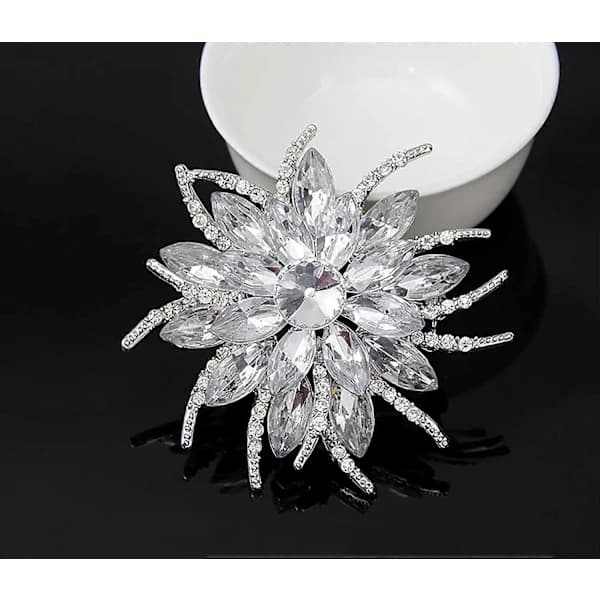 12-pak Rhinestone Servietringe - Lotusdesign til Bryllupper og Middage