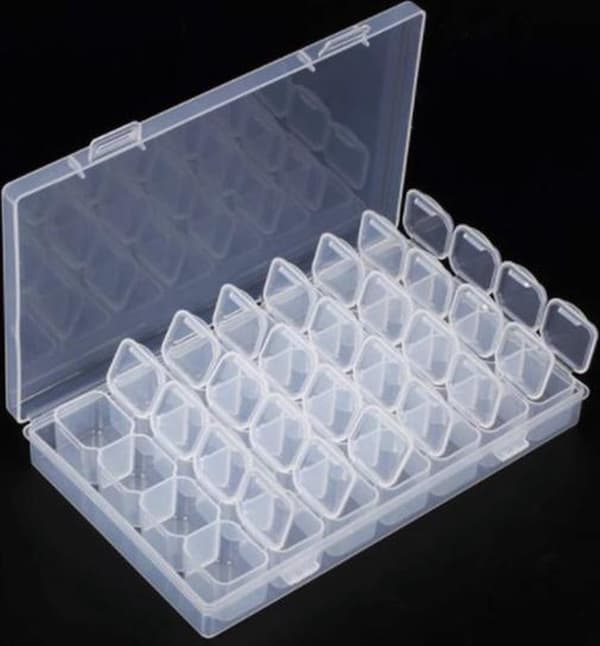 4 x - Diamond Painting Storage Box 28 Compartments - Diamond Painting Sorting Box