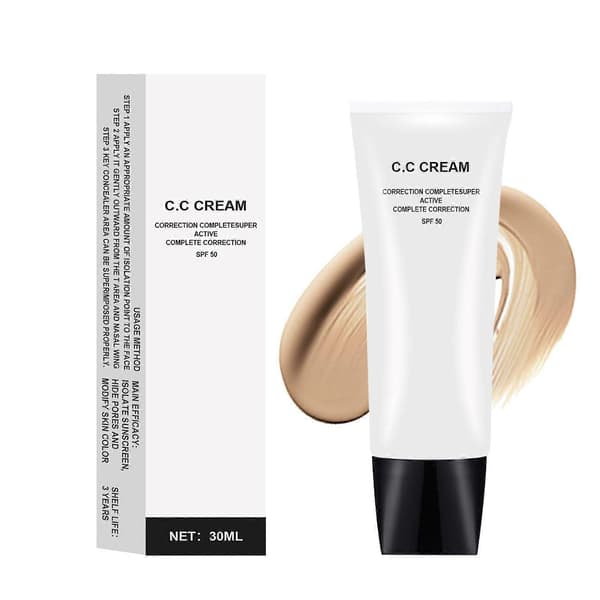 Color Correcting CC Cream for Mature Skin, Anti-Aging Natural Coverage, Ivory 1 pc