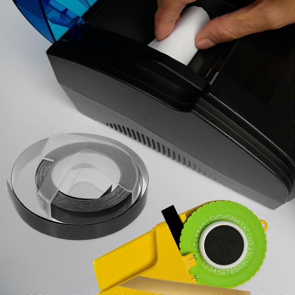 Embossing Label Tape Manual Label Machine for Decoration 1 Roll Paper