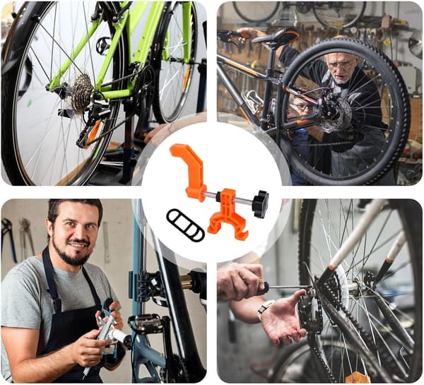 Minimontering til justering af mountainbikehjul orange - orange