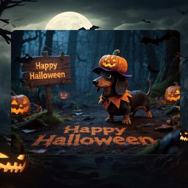 Halloween-palapeli Haastava ja hauska Halloween-oppimispeli A - A