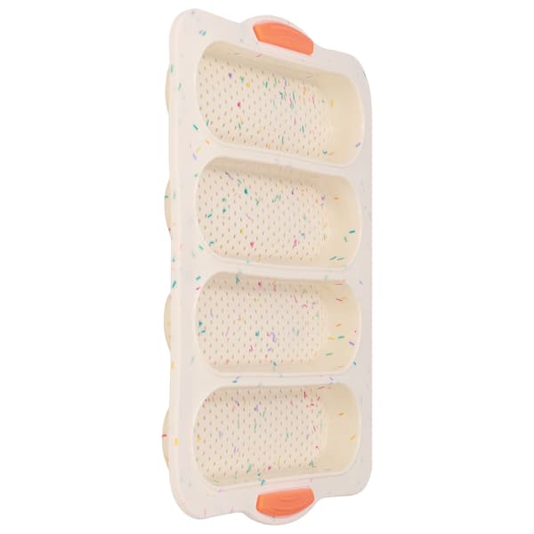 Baguetteform 4 riller Silikone Blød Glat Overflade Brødform Bageform Køkkenredskaber Beige