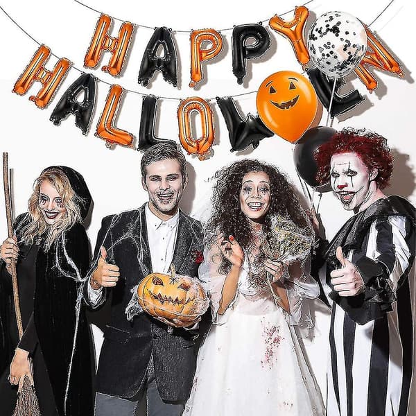 Halloween Ballonbanner Kit Glad Halloween Fest Dekoration Indendørs Pynt