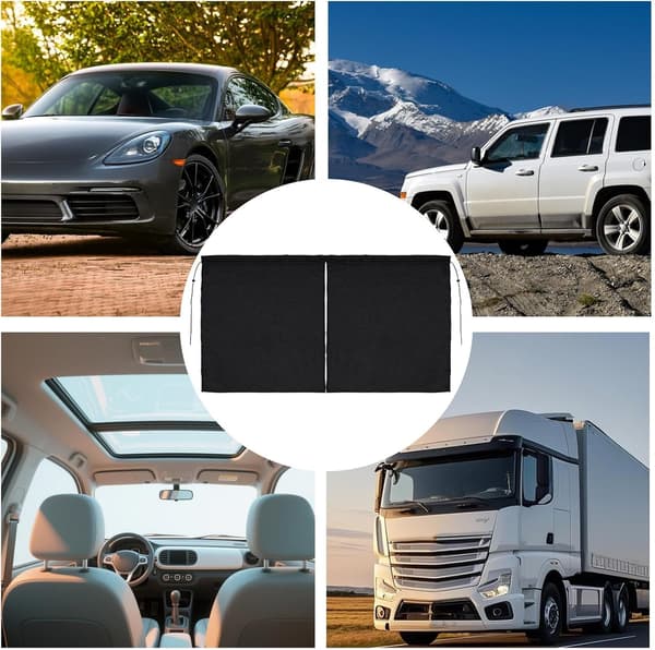 Privacy Curtains for Car - Car Window Sunshade | Removable Protective Visor for Sleeping Baby, Van, Camping, RV [DB]