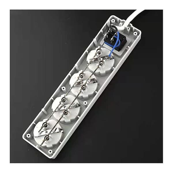 Power strip with switch - 4 sockets - 16A 2P - 3M extension cord - Black