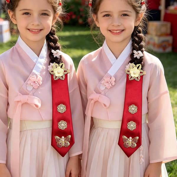 Pannebånd Hanbok Koreansk, hår-tilbehør -